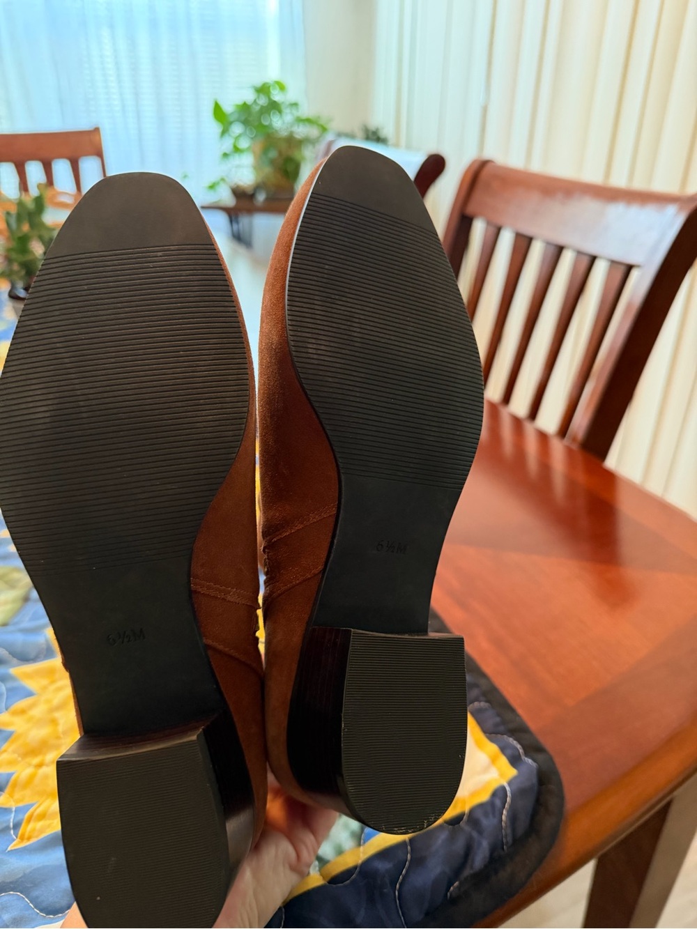 Banana Republic Chestnut Suede Ankle Boots with Buckle - Picture 4 of 4